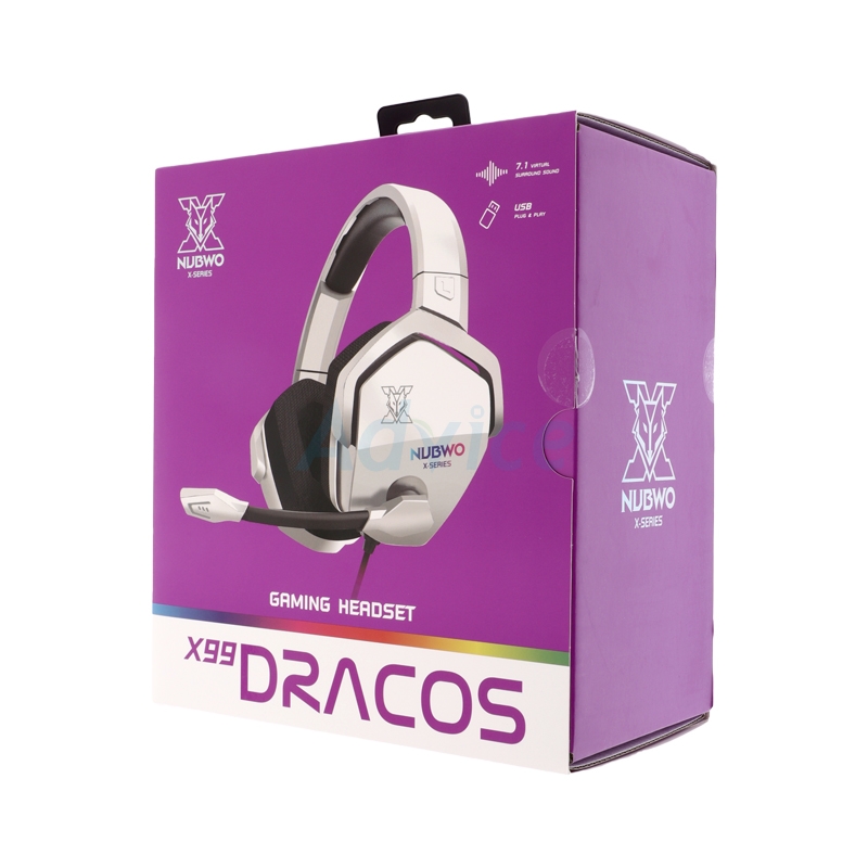 HEADSET NUBWO X99 WHITE (7.1)