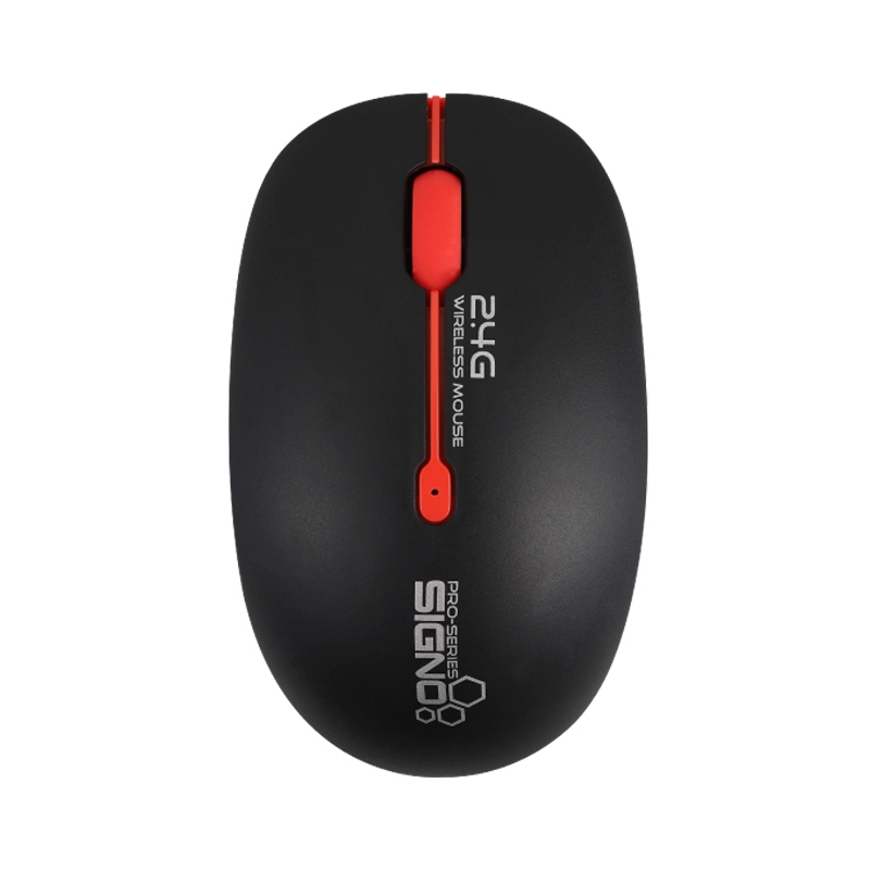 WIRELESS MOUSE SIGNO WM-140BR SILENT BLACK/RED