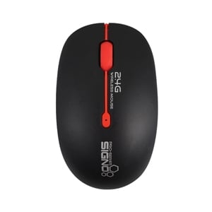 MOUSE WIRELESS SIGNO WM-140BR BLACK/RED (SILENT)