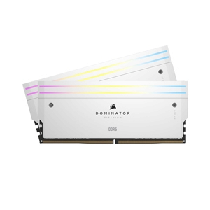 RAM DDR5(6400) 64GB (32GBX2) CORSAIR DOMINATOR TITANIUM RGB WHITE (CMP64GX5M2B6400C32W)