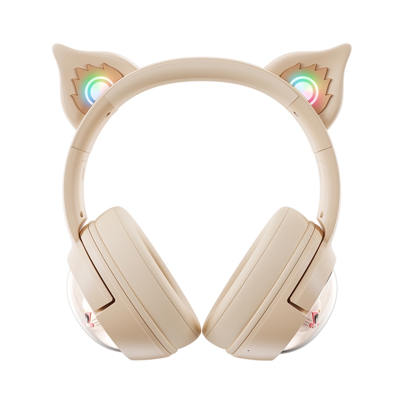 HEADSET WIRELESS ONIKUMA MEW B5 RGB CAT EAR IVORY (BLUETOOTH/2.1)