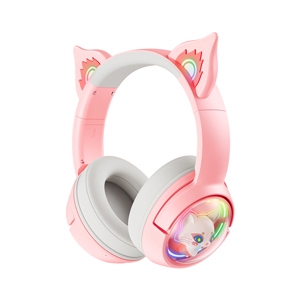 HEADSET (2.1) ONIKUMA MEW B5 RGB CAT EAR BLUETOOTH (PINK)