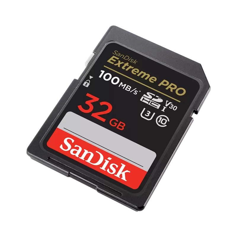 SD Card 32GB SANDISK Extreme Pro SDSDXXO-032G-GN4IN (100MB/s.)                  