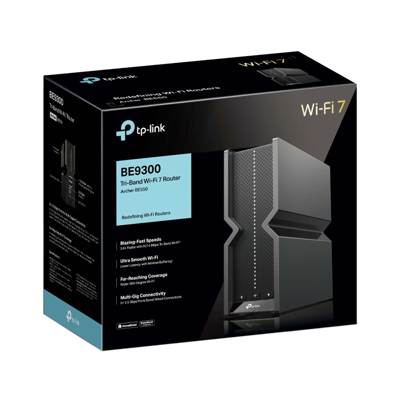 Router TP-LINK (Archer BE550) Wireless BE9300 Tri Band Gigabit WiFi 7