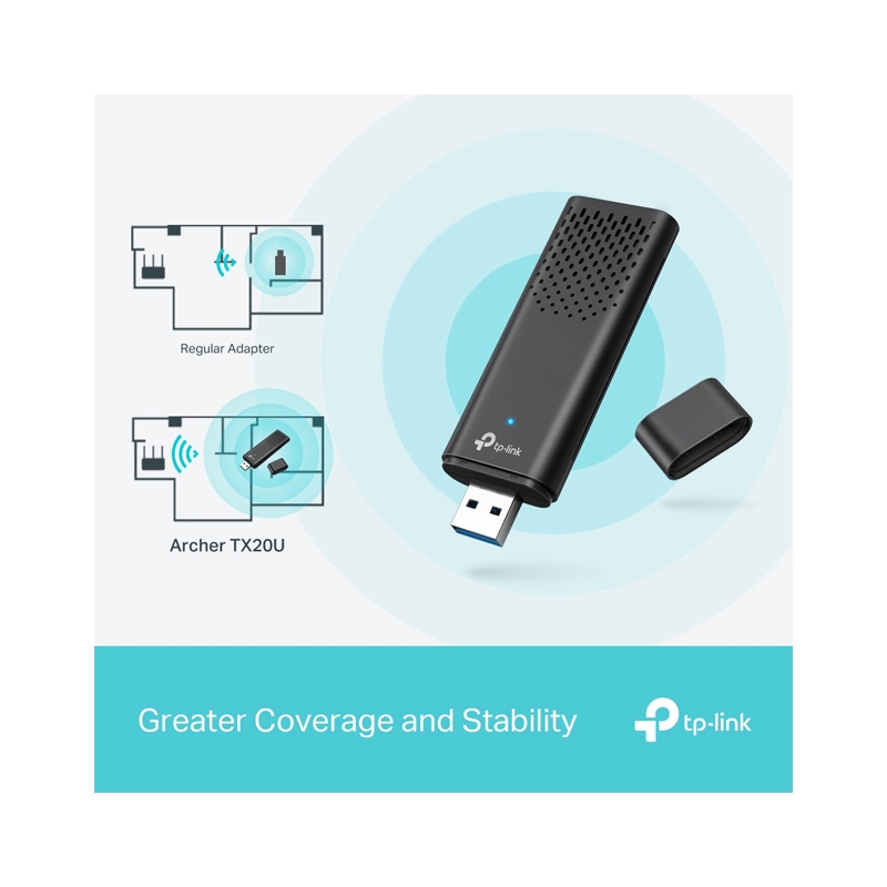 Wireless USB Adapter TP-LINK (Archer TX20U) AX1800 Dual Band Wi Fi 6