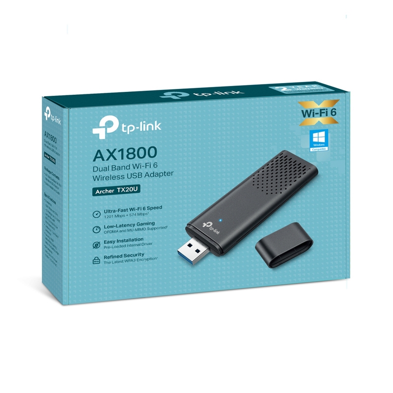 Wireless USB Adapter TP-LINK (Archer TX20U) AX1800 Dual Band Wi Fi 6