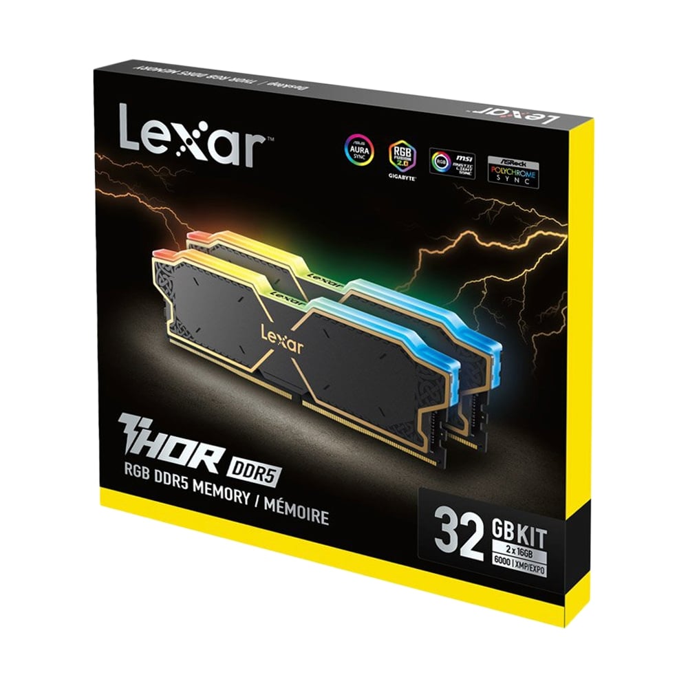 【新品未開封】Lexar DDR5-6000 32GBメモリ（16GBx2） Amazon.co.jp: Lexar 32GB (2x16GB) THOR OC DDR5 RAM 6000MT/s CL32