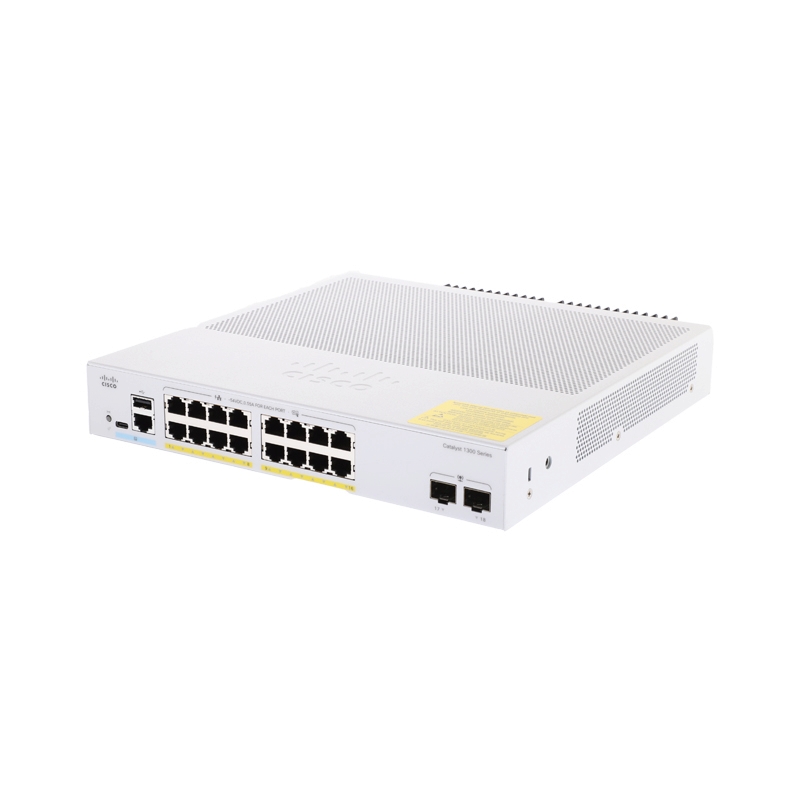 Gigabit Switching Hub 16 Port CISCO Catalyst C1300-16P-2G (11'',16POE +2 SFP)
