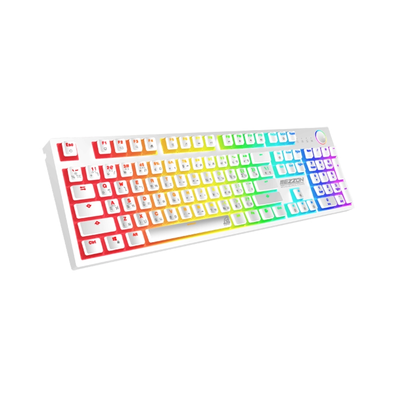 KEYBOARD WIRELESS BLUETOOTH SIGNO KB752 MEZZON WHITE (BROWN SWITCH คีย์บอร์ด)