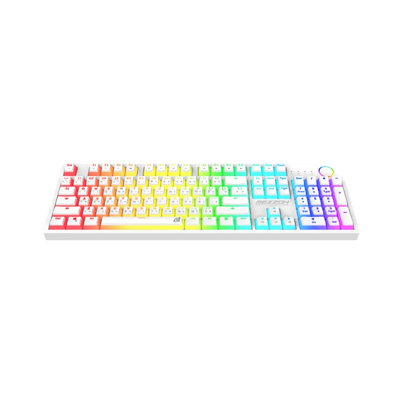KEYBOARD WIRELESS BLUETOOTH SIGNO KB752 MEZZON WHITE (BROWN SWITCH คีย์บอร์ด)