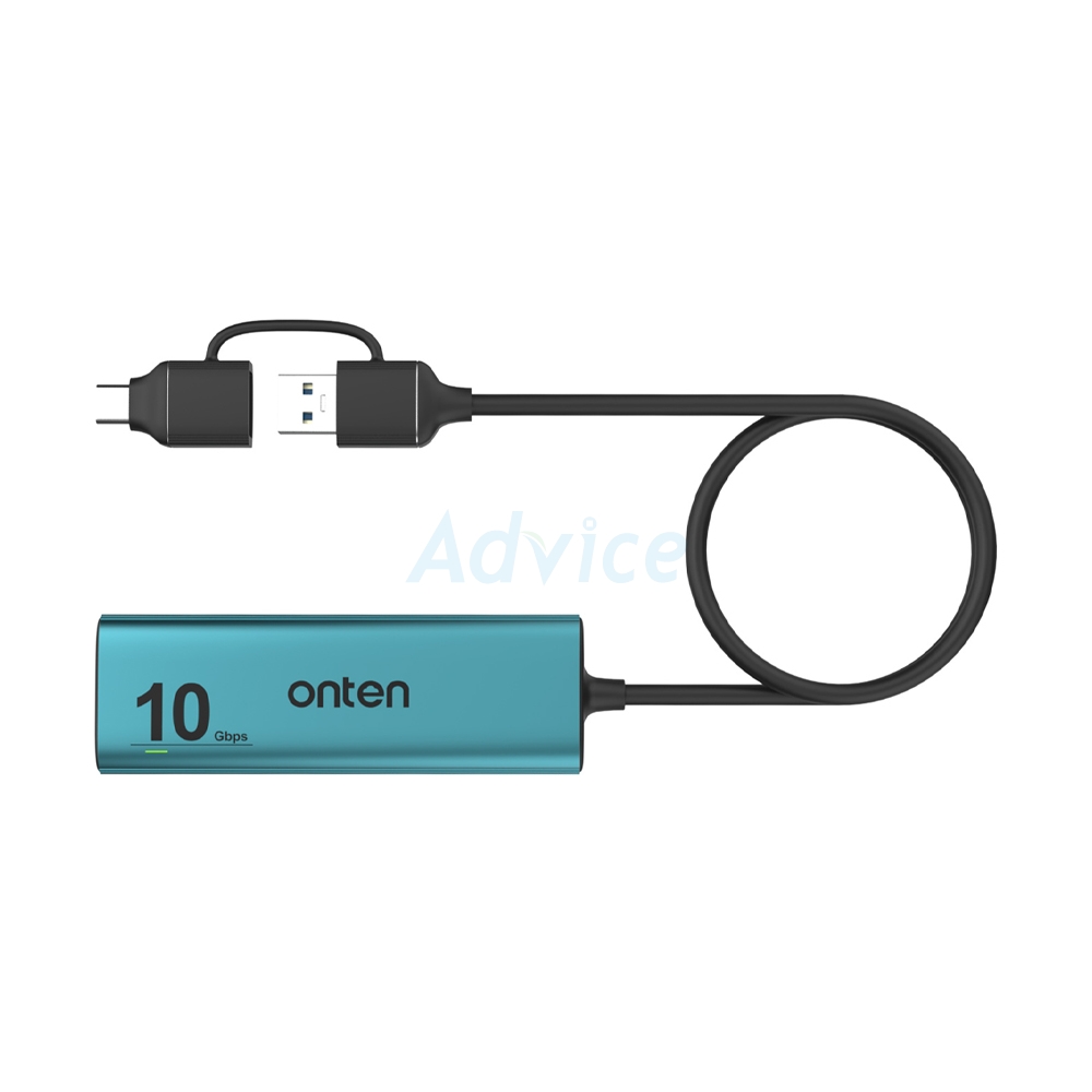 USB HUB 4P V.3.0 ONTEN (OTN-UCA611) Green Type-C                                