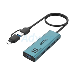 4 Port USB HUB v3.2 ONTEN (OTN-UCA611) Type-C Dark Green