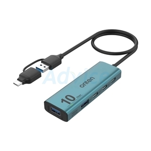 4 Port USB HUB v.3.2 ONTEN (OTN-UCA612+) USB+Type-C Dark Green