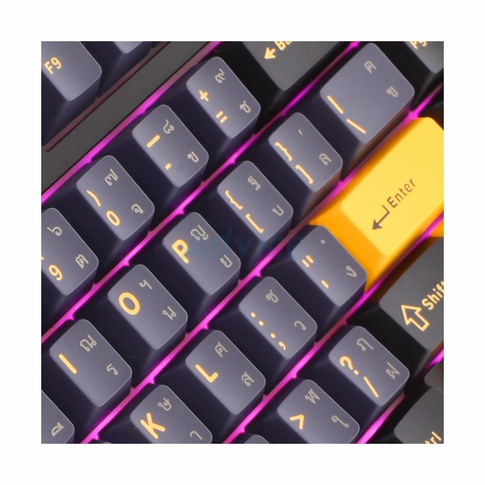 KEYBOARD WIRELESS BLUETOOTH AULA F75 BACK DAKEBLUE ORANGE  (GRAY SWITCH คีย์บอร์ด)