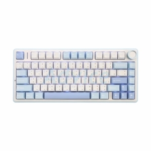 KEYBOARD WIRELESS BLUETOOTH AULA F75 LIGHTBLUE WHITE DARKBLUE (GRAY SWITCH คีย์บอร์ด)