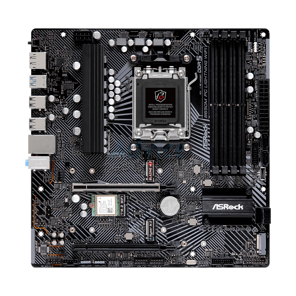 MAINBOARD (AM5) ASROCK B650M PG LIGHTNING WIFI DDR5