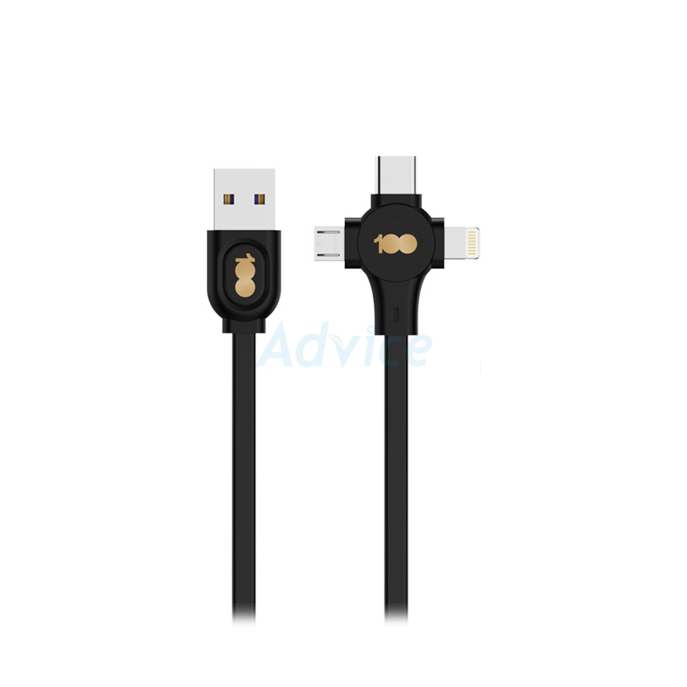 1M Cable Charger 3in1 REMAX Disney (QS-C01) Black