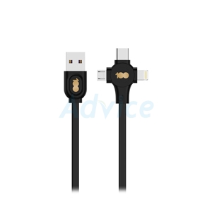 REMAX สายชาร์จ Charger 3in1 15W 1M Disney Black (QS-C01)
