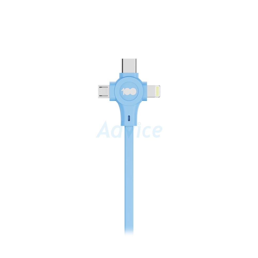 REMAX สายชาร์จ Charger 3in1 15W 1M Disney Blue (QS-C01)
