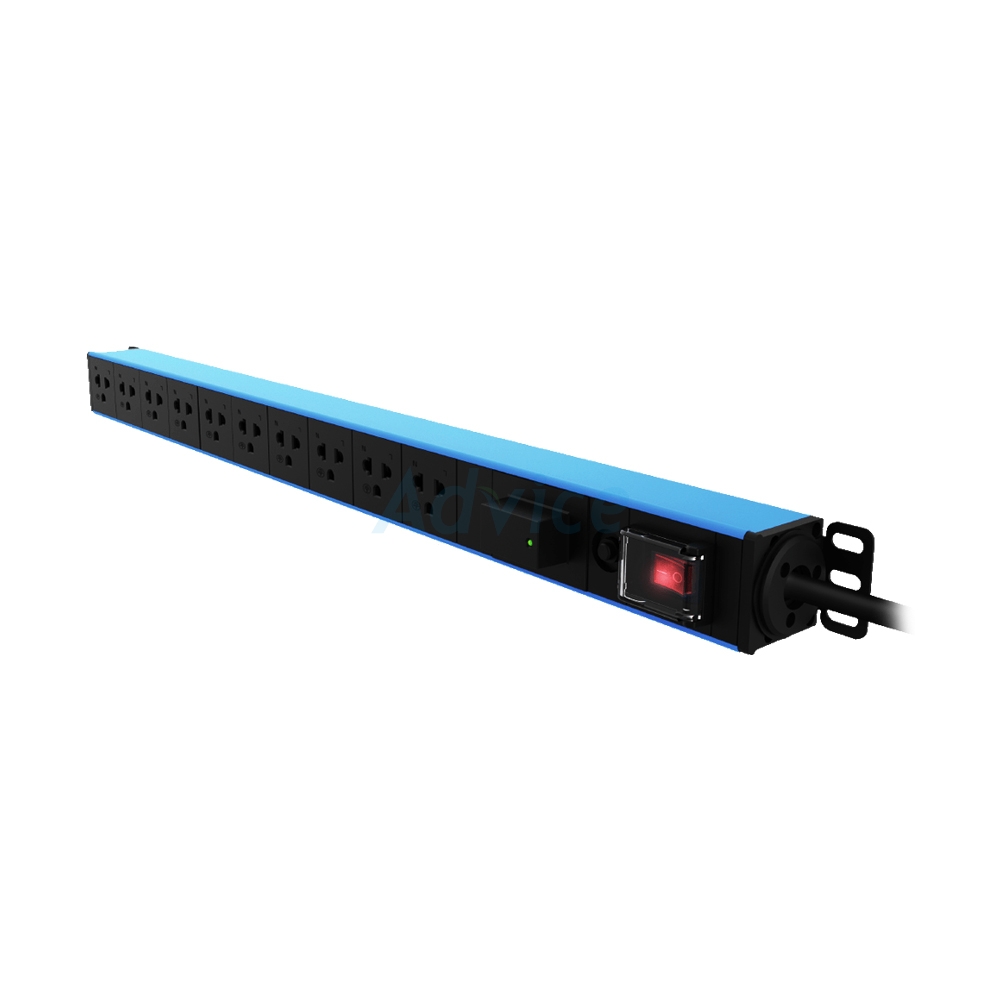 รางปลั๊กไฟชนิด 10 Outlet GLINK (GPDU11) Blue