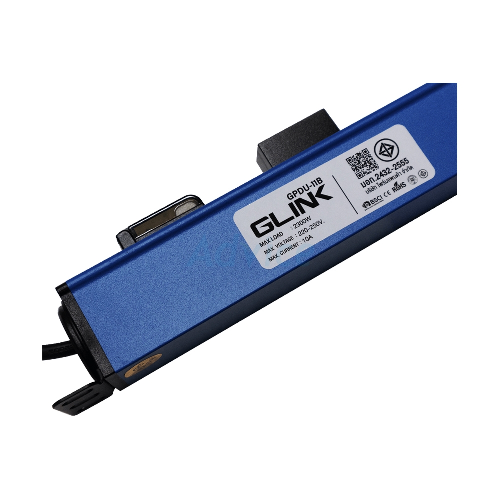 รางปลั๊กไฟชนิด 10 Outlet GLINK (GPDU11) Blue