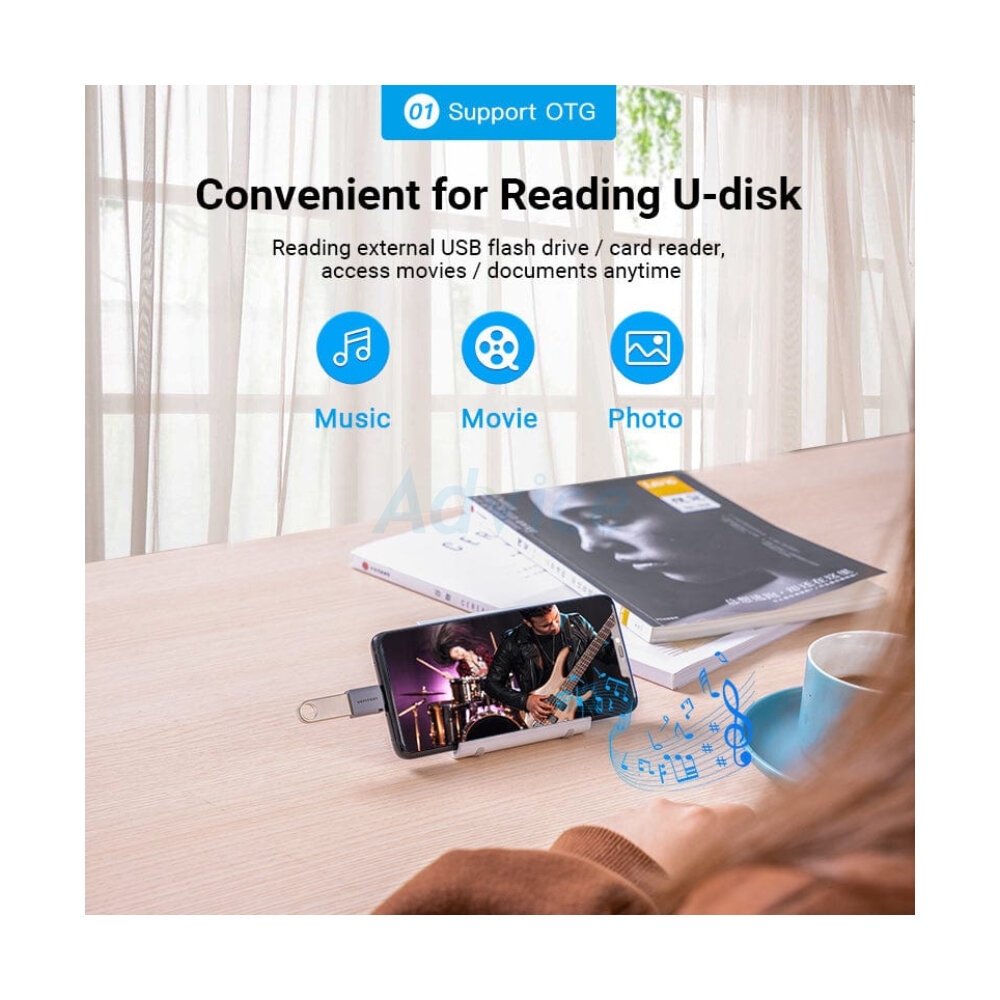 Converter Type-C TO USB 3.0 VENTION (CDQH0)