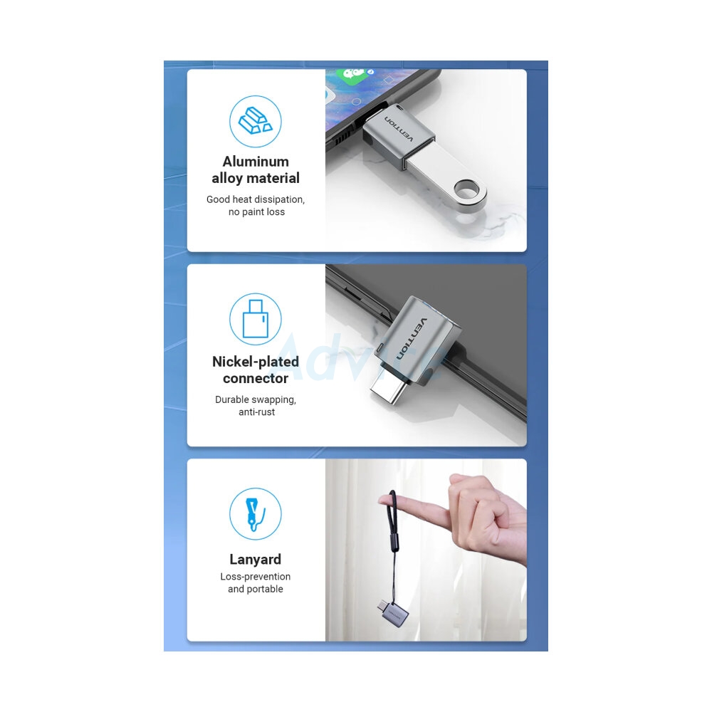 Converter Type-C TO USB 3.0 VENTION (CDQH0)