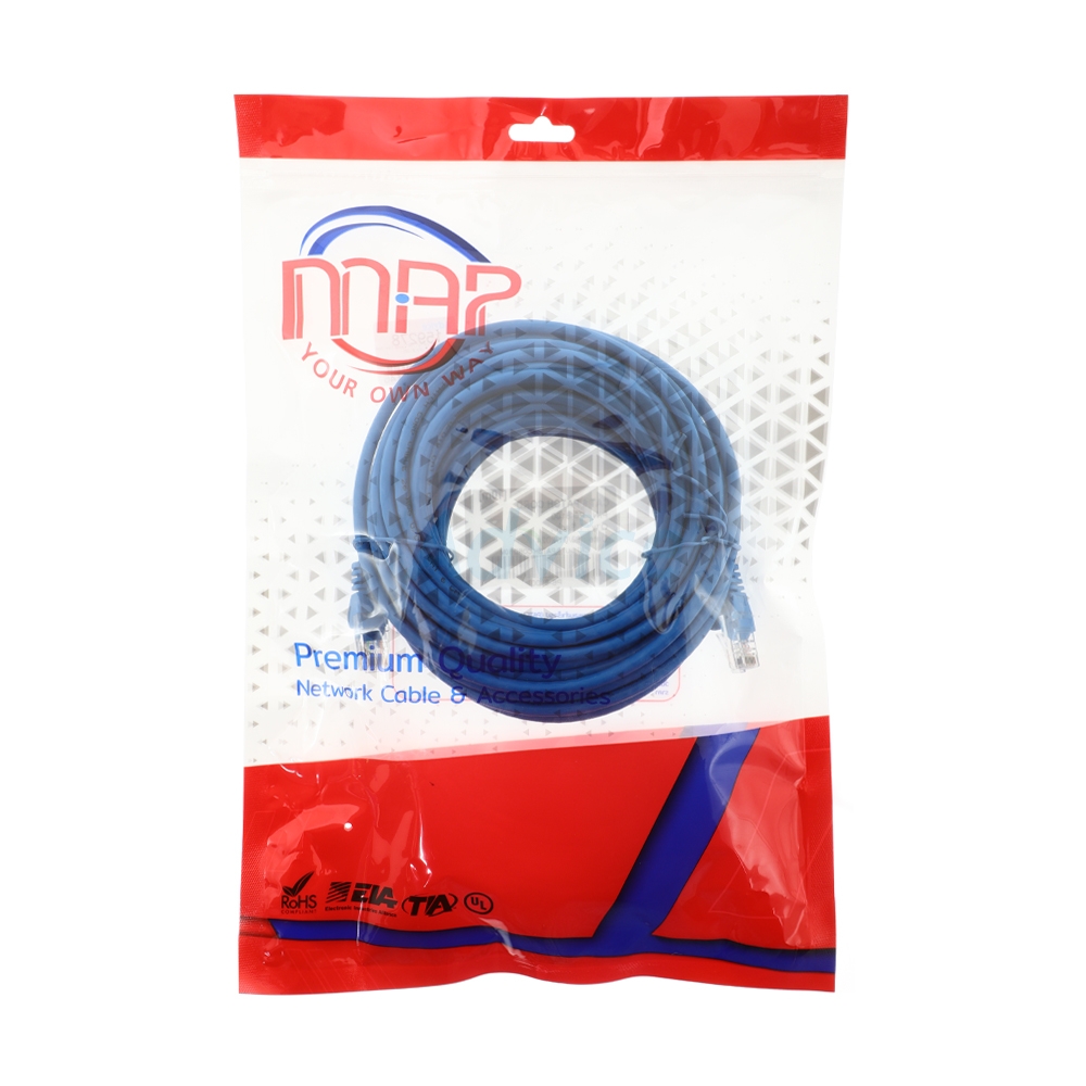 สายแลน CAT6 10m. MAP (P6-8100) Blue