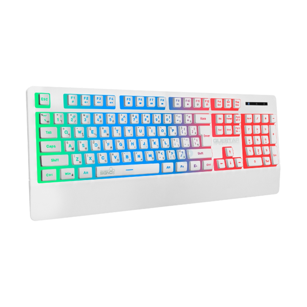 KEYBOARD SIGNO KB713 QUESTAR WHITE (คีย์บอร์ด)