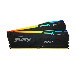 RAM DDR5(6400) 64GB (32GBX2) KINGSTON FURY BEAST RGB (KF564C32BBAK2-64)