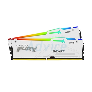 RAM DDR5(6400) 32GB (16GBX2) KINGSTON FURY BEAST RGB WHITE (KF564C32BWAK2-32)