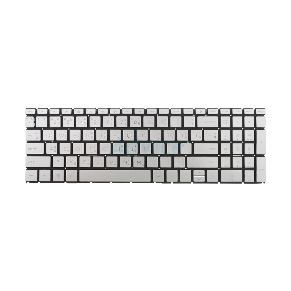 Keyboard HP Pavillion 15-EG 15-EH สีเงิน (สกรีนไทย-อังกฤษ) PowerMax