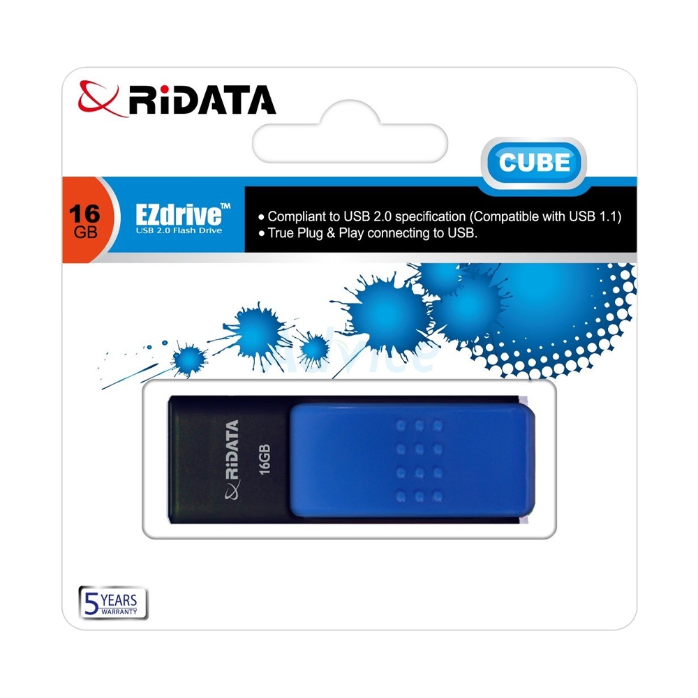 F/D. 16GB RIDATA (CUBE) Black/Blue                                              