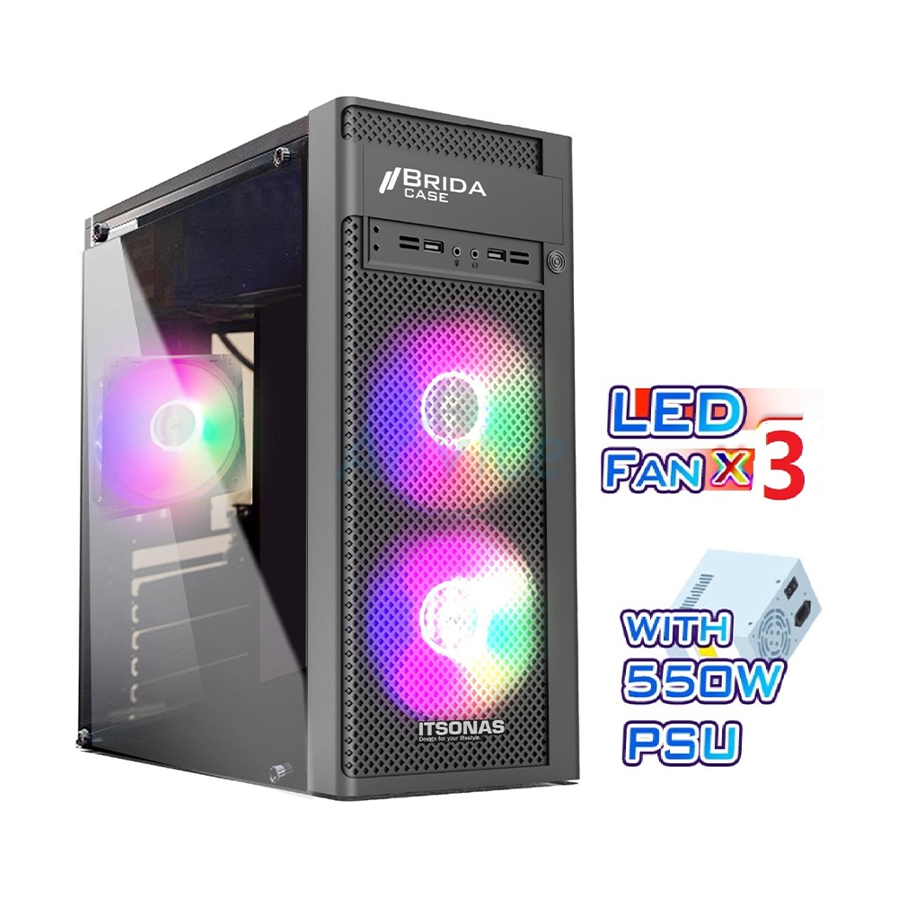 ATX CASE ITSONAS BRIDA-GT BLACK