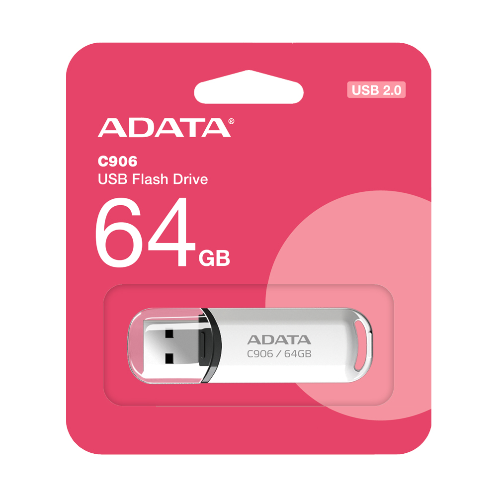 64GB Flash Drive ADATA (C906-64GB-RWH) White