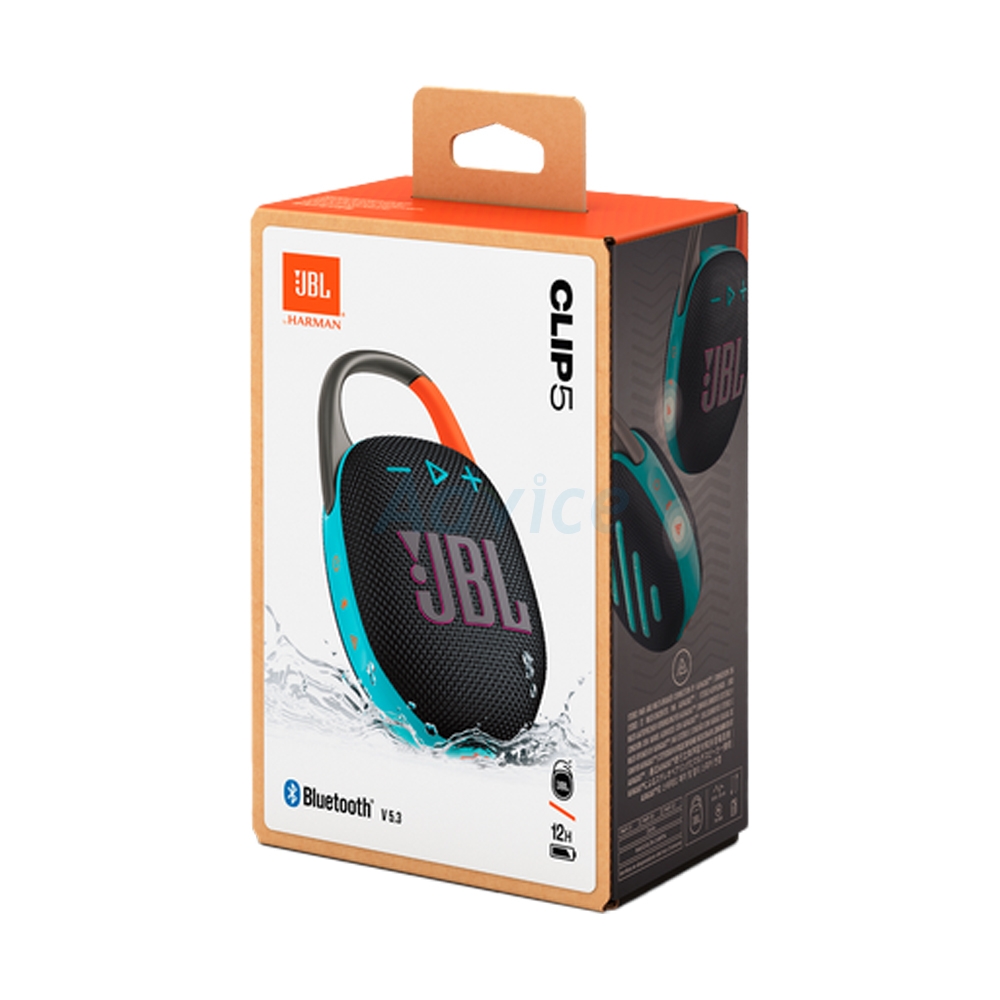 (1.0) ลำโพง JBL CLIP 5 BLUETOOTH BLACK/ORANGE