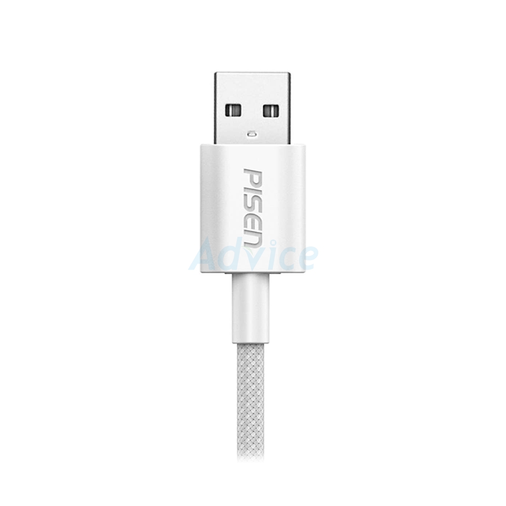 PISEN สายชาร์จ USB To Lightning 12W 1M Grey (AL34-1000)