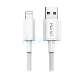 PISEN สายชาร์จ USB To Lightning 12W 1M Grey (AL34-2000)