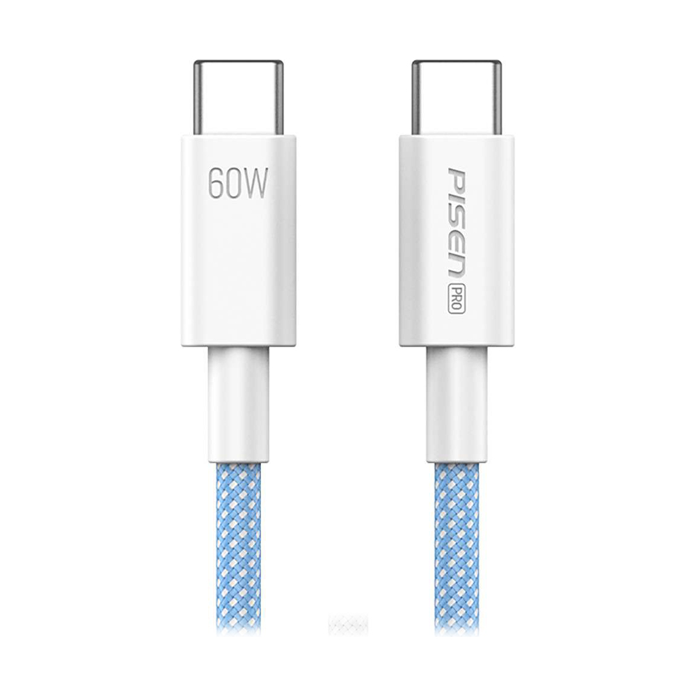 1M Cable Type-C To Type-C PISEN (60W,CC11-1000) Blue