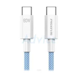 PISEN สายชาร์จ Type-C To Type-C 60W 1M Blue (CC11-1000)