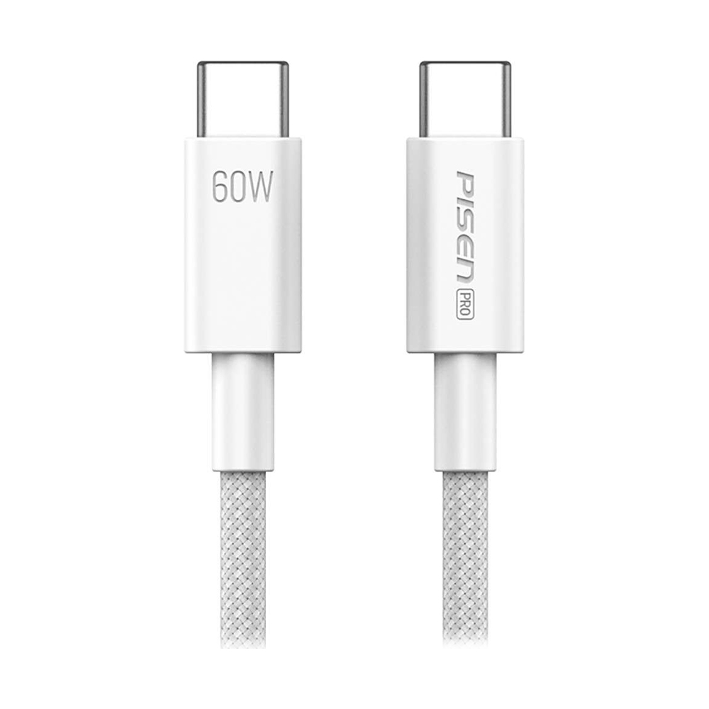 1M Cable Type-C To Type-C PISEN (60W,CC11-1000) Grey