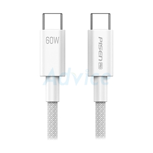 PISEN สายชาร์จ Type-C To Type-C 60W 2M Grey (CC11-2000)