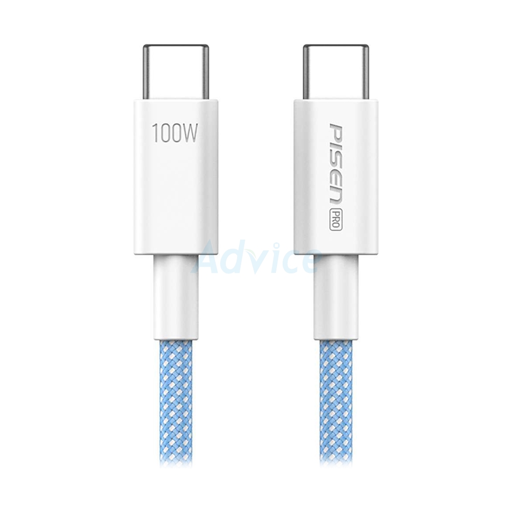 PISEN สายชาร์จ Type-C To Type-C 100W 1M Blue (CC12-1000)