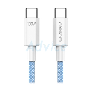 PISEN สายชาร์จ Type-C To Type-C 100W 1M Blue (CC12-1000)