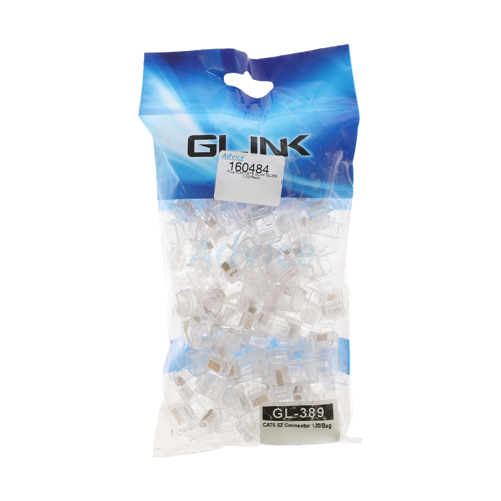 Plug RJ45 CAT6 GLINK GL389 (100/Pack)                                           