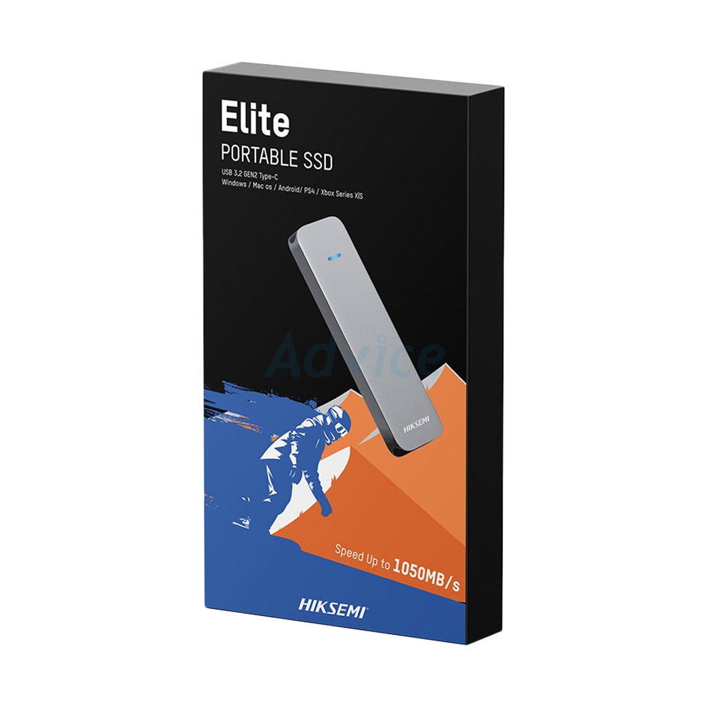 1 TB EXT SSD HIKSEMI ELITE DARK GREY