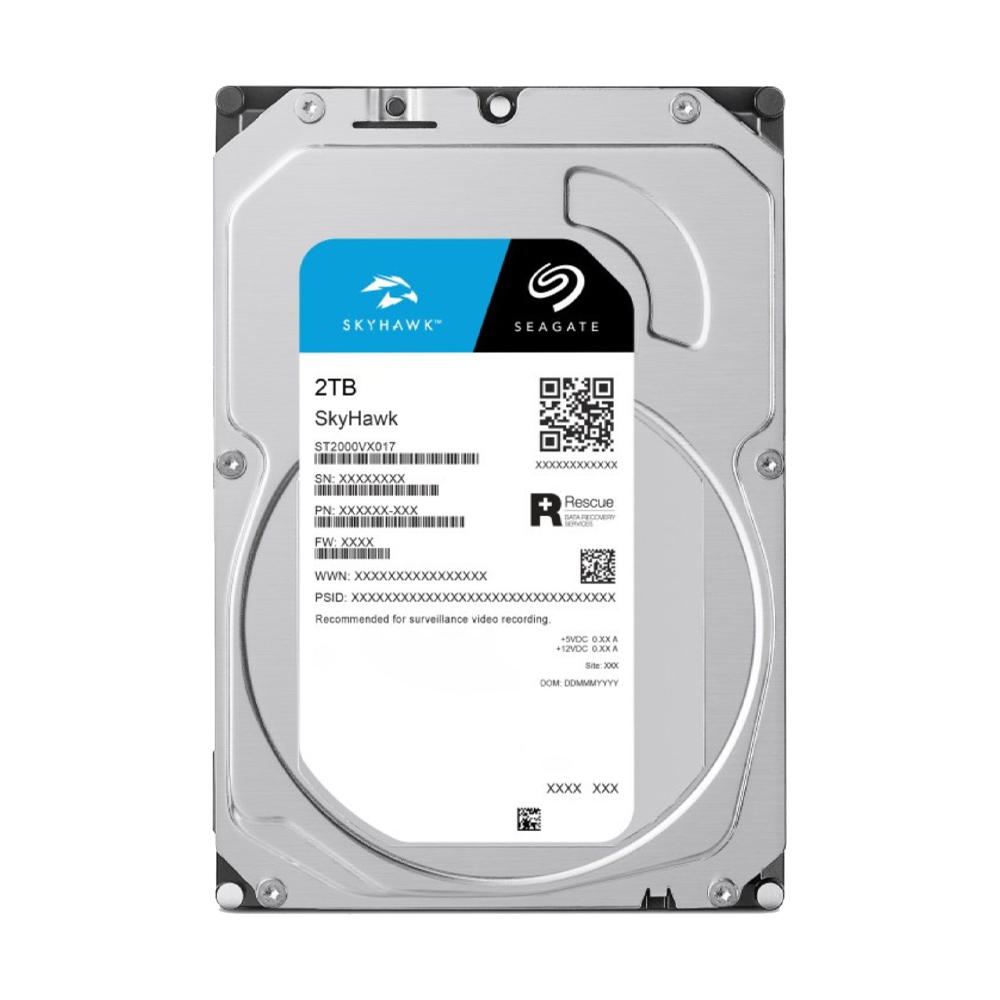 2 TB HDD CCTV SEAGATE SKYHAWK (5400RPM, 256MB, SATA-3, ST2000VX017)