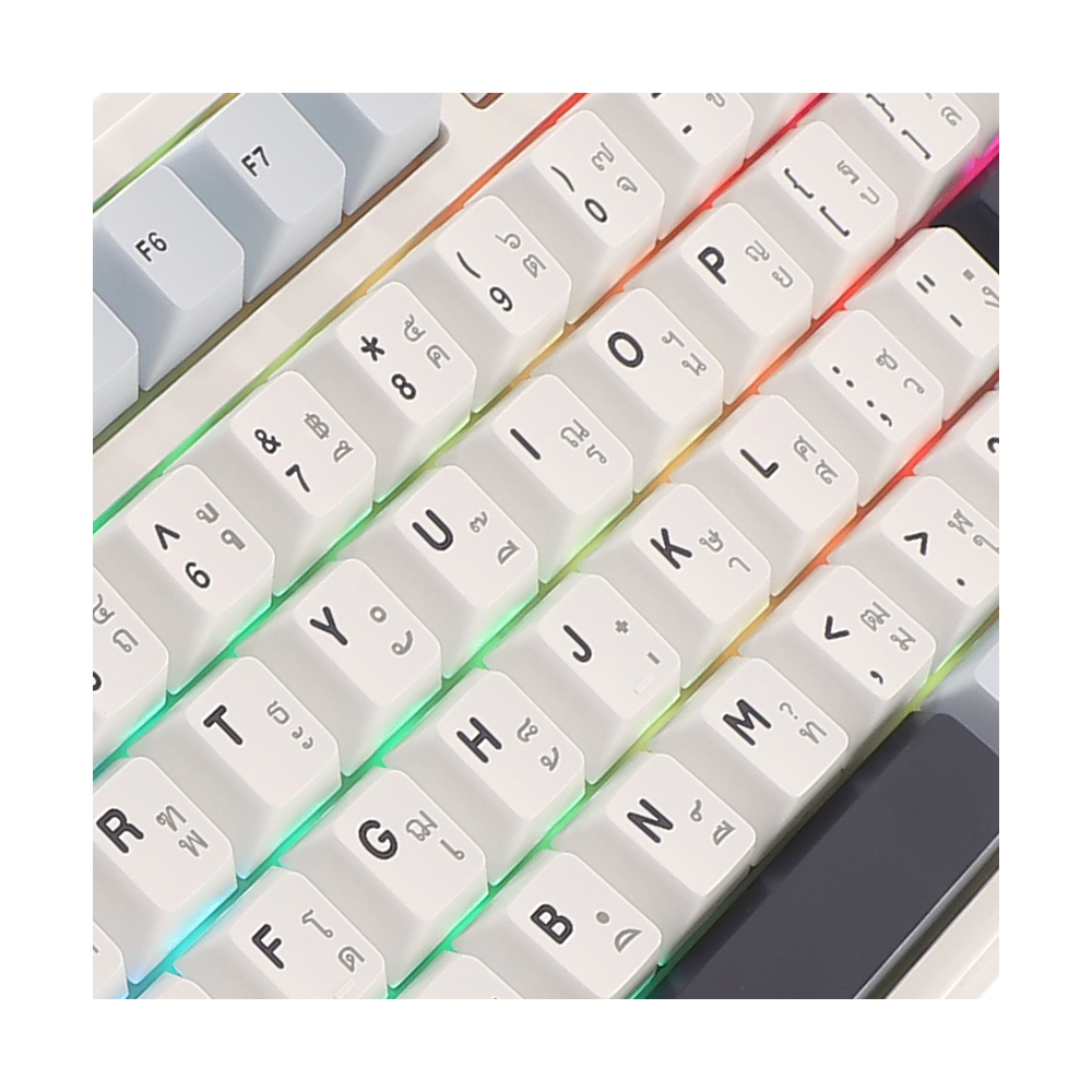 KEYBOARD WIRELESS BLUETOOTH AULA F75 BLUE WHITE PURPLE - GREEN SWITCH