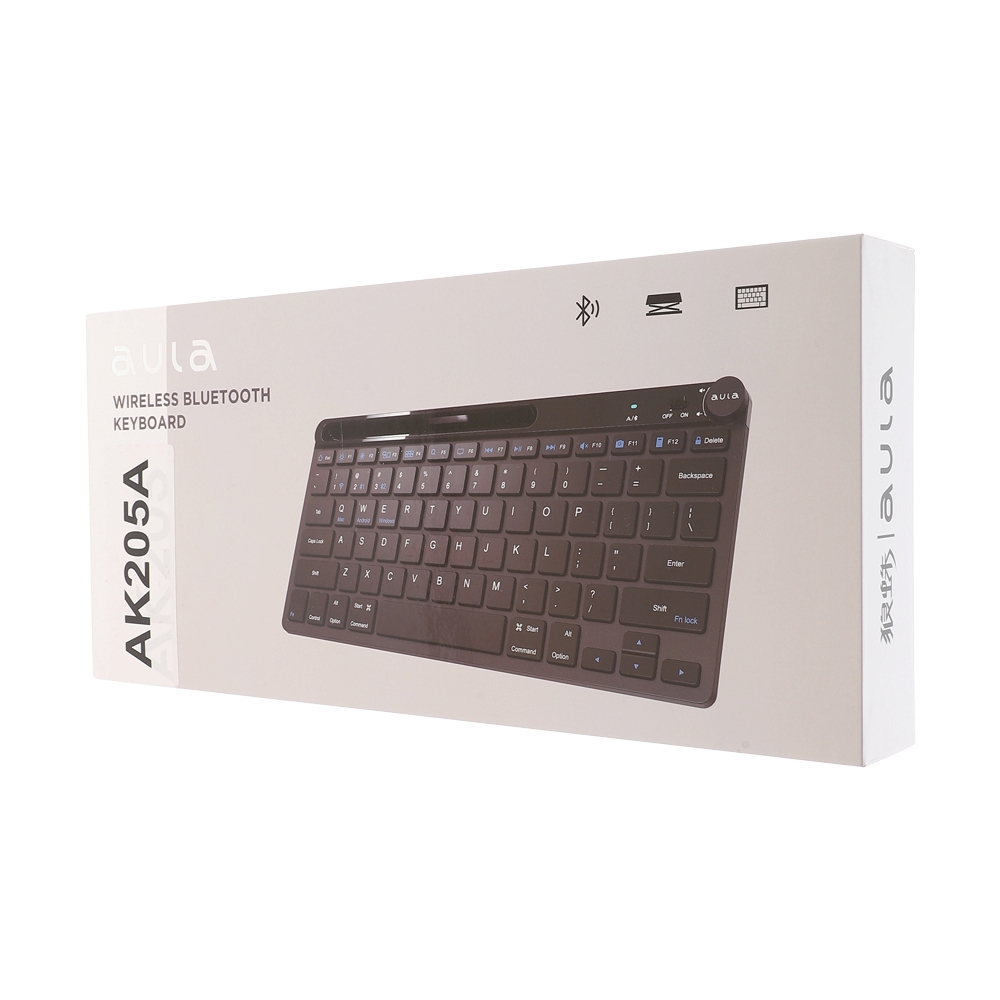 BLUETOOTH/WIRELESS KEYBOARD AULA AK205A BLACK