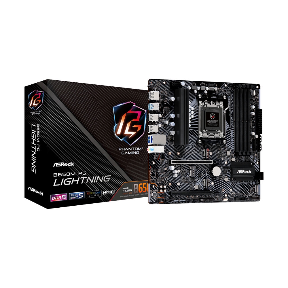MAINBOARD (AM5) ASROCK B650M PG LIGHTNING DDR5